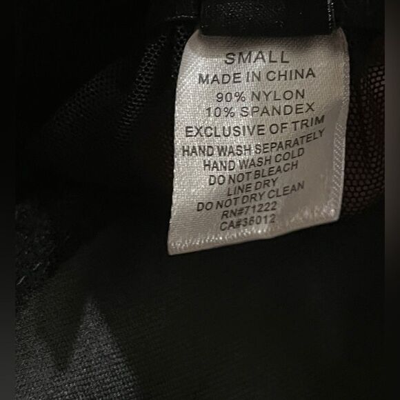 Black Lingerie Babydoll Lace Mesh Y2K Sz Small - Picture 4 of 6